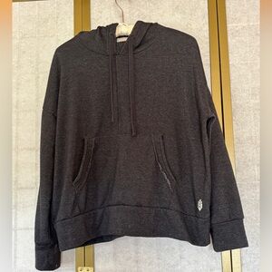 Free People (FP Movement) Charcoal Grey Hoodie, Women’s Medium